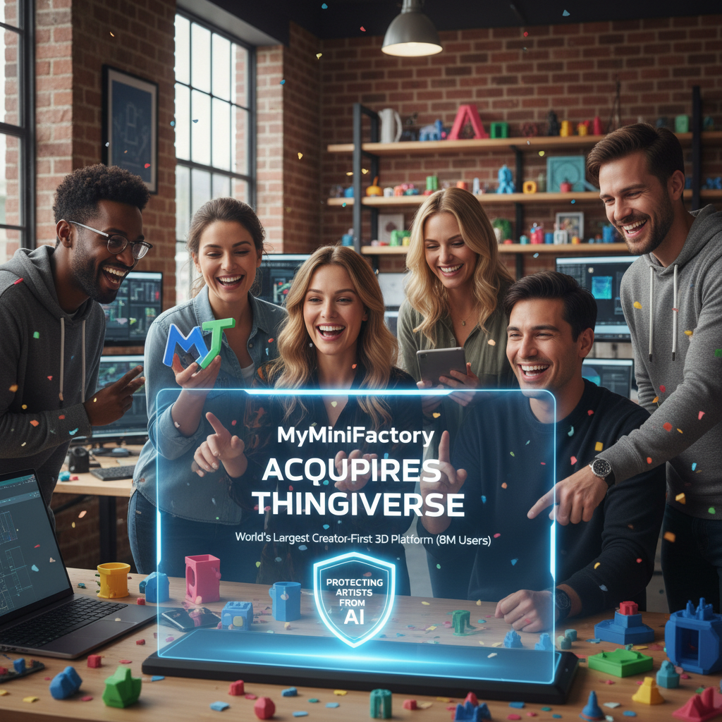 MyMiniFactory Acquires Thingiverse: Uniting Nearly 8 Million Users to Create the World's Largest Creator-First 3D Printing Platform