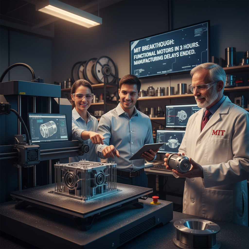 MIT Breakthrough: 3D Printing Functioning Motors On-Demand in Just Three Hours