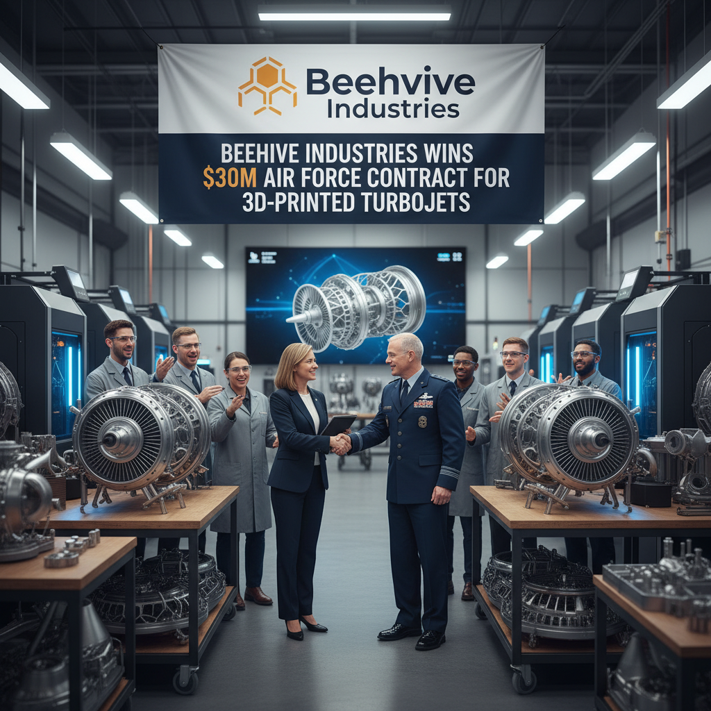 Beehive Industries Secures Landmark $30 Million Air Force Contract for 3D-Printed Turbojets