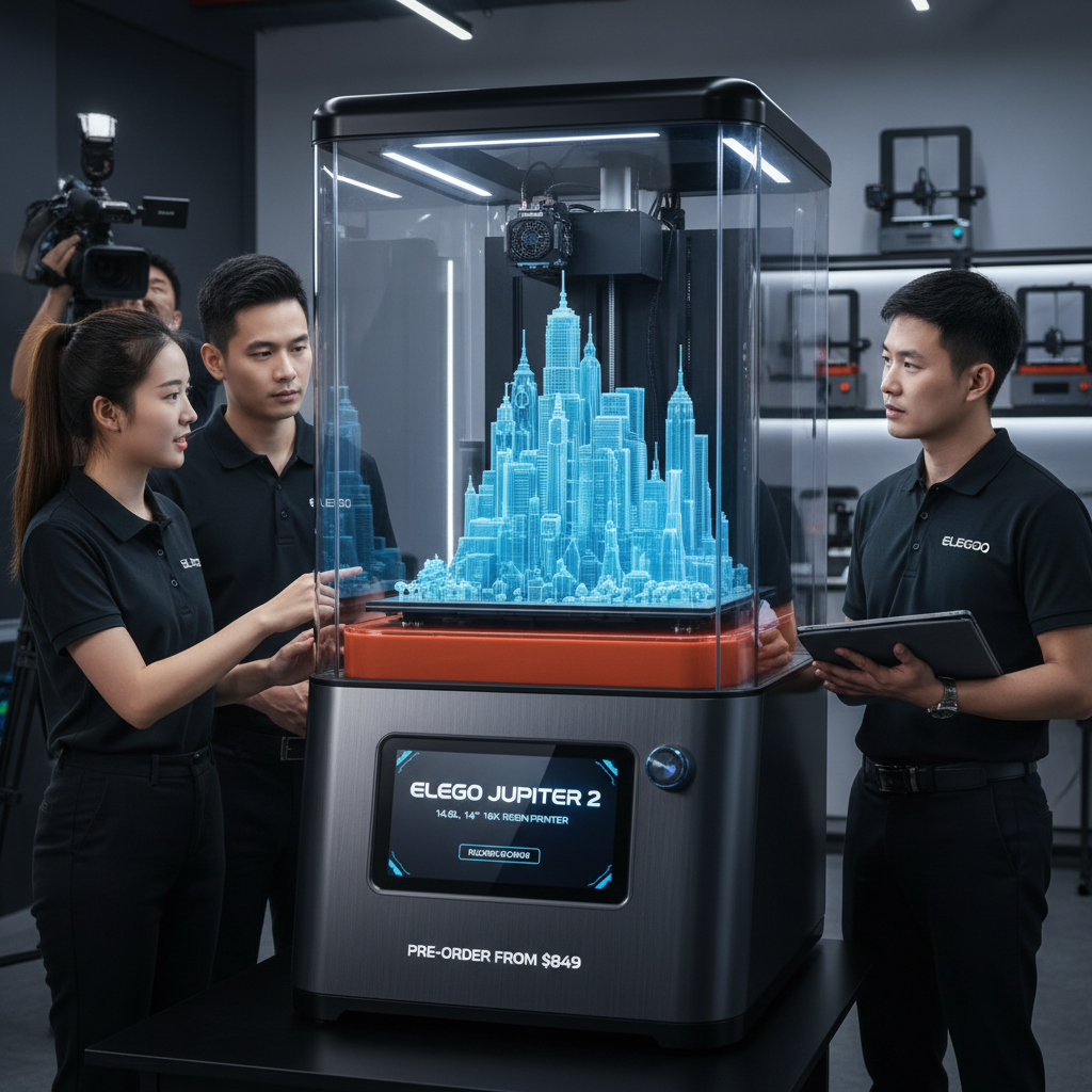 Elegoo Unleashes the Jupiter 2: A New Era for Large-Format, High-Resolution Resin 3D Printing