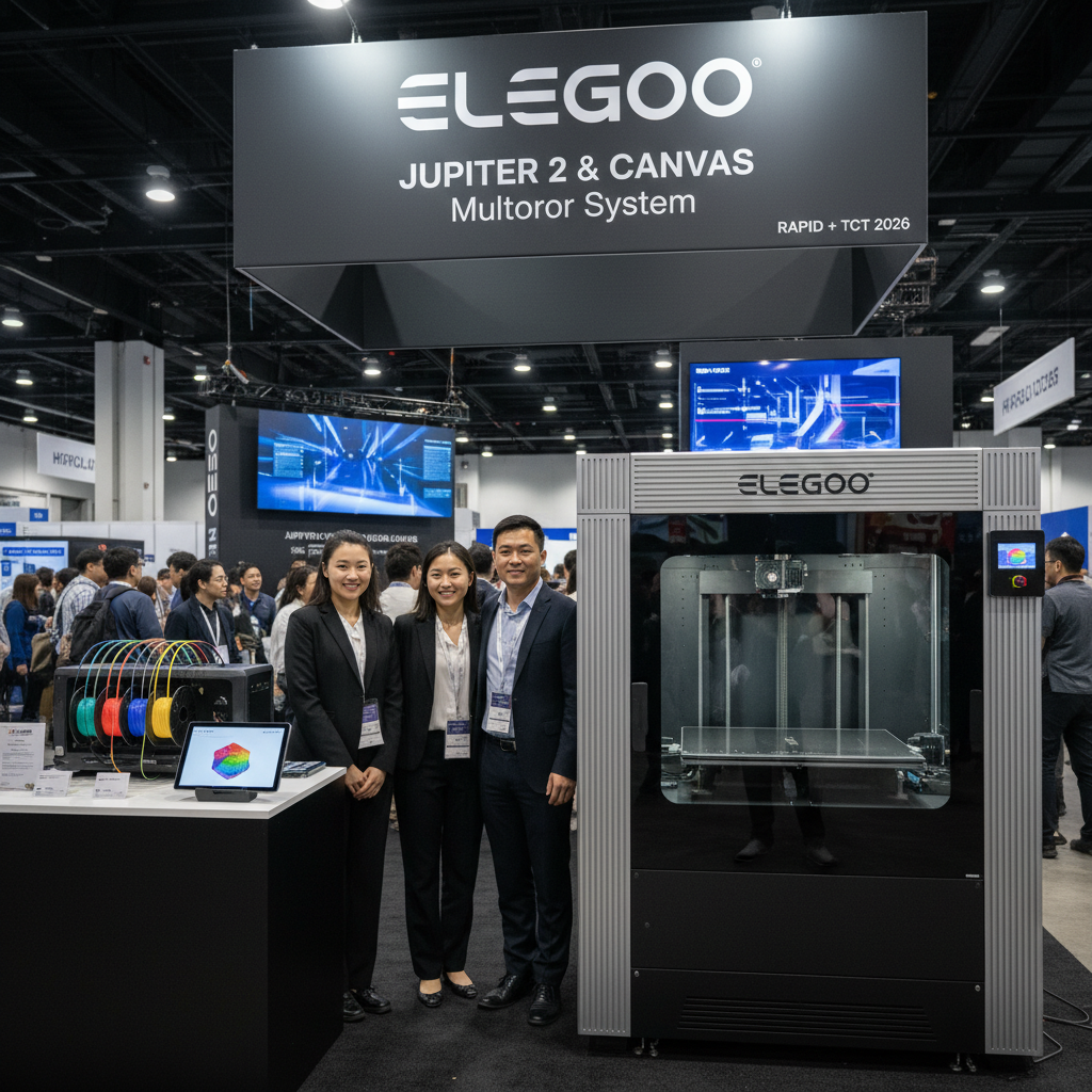 ELEGOO Unveils Jupiter 2 and CANVAS: Reshaping Large-Scale and Multicolor 3D Printing at RAPID + TCT 2026
