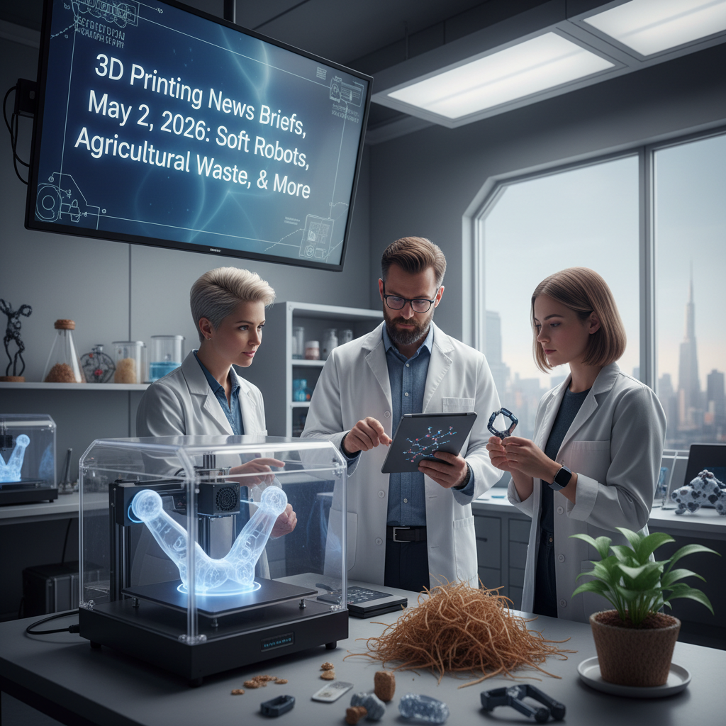 3D Printing News Briefs, May 2, 2026: Soft Robots, Agricultural Waste, & More