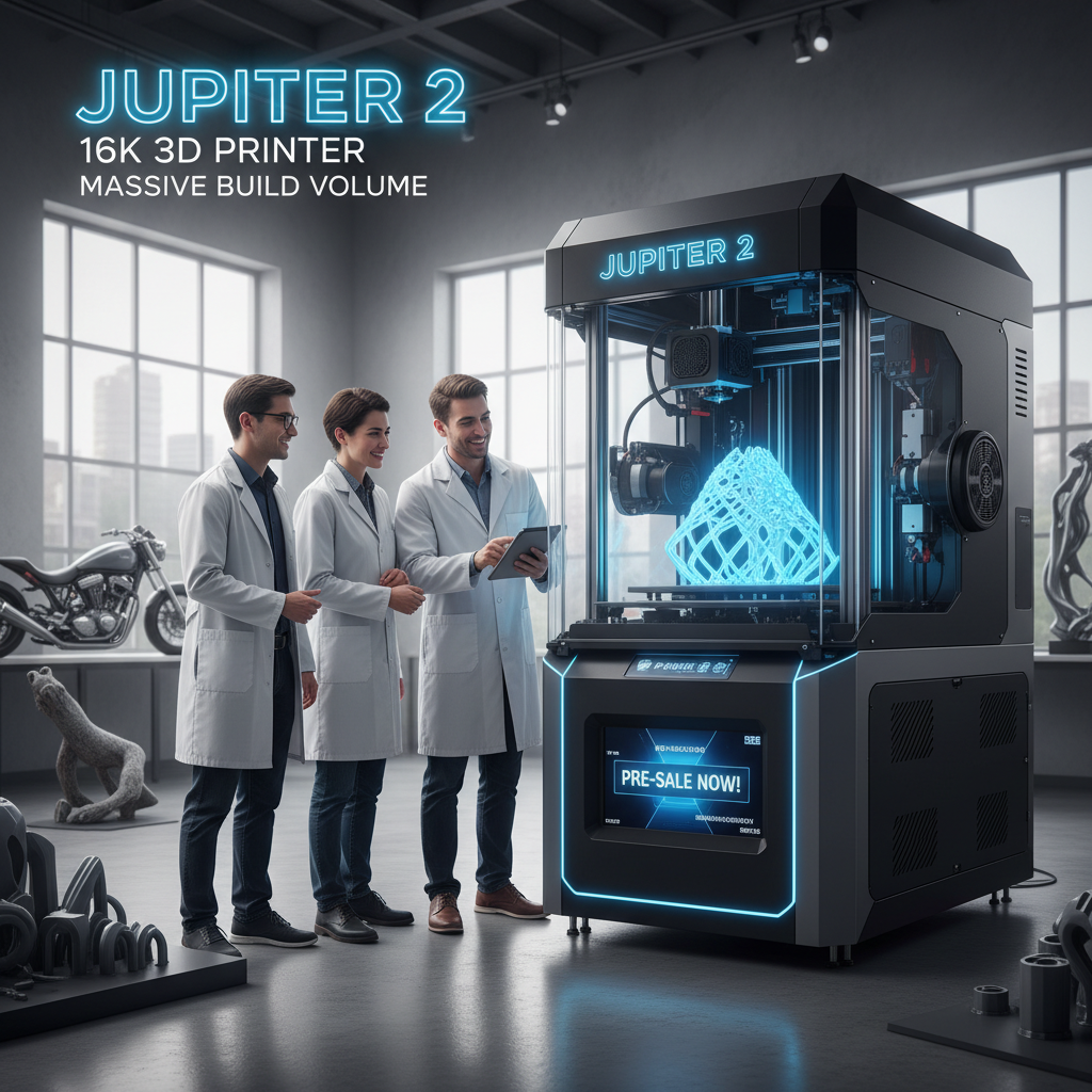 The Jupiter 2: A Game-Changing 3D Printer with Massive Build Volume and 16K Resolution