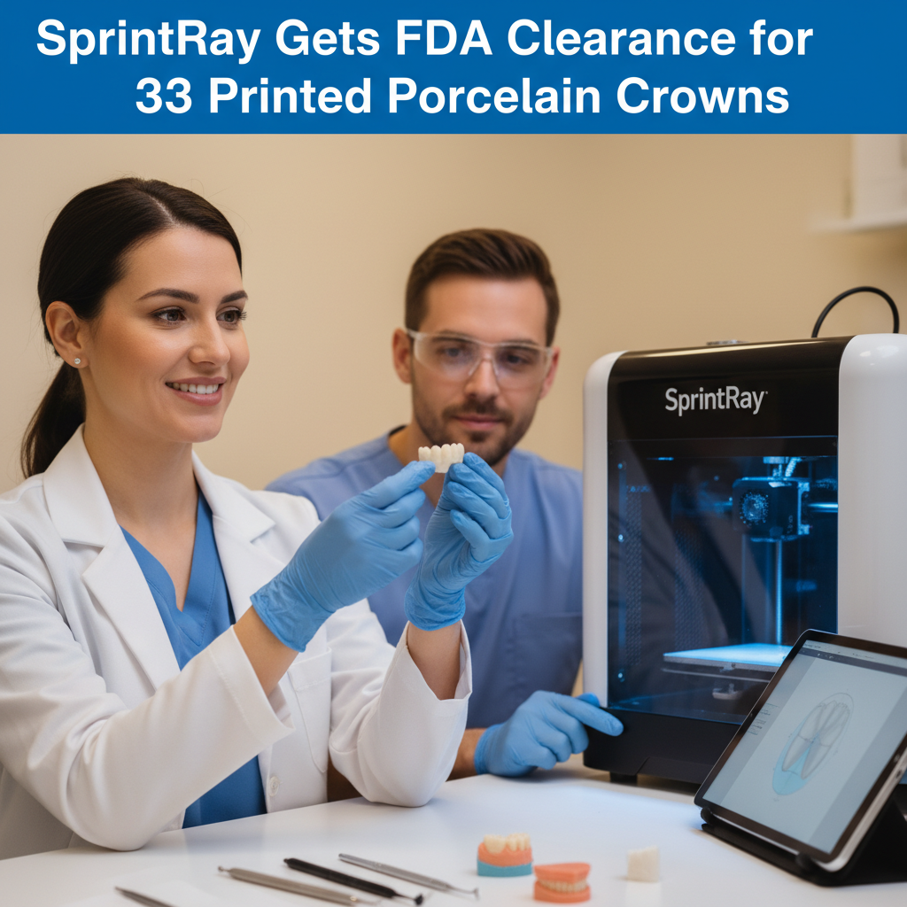 SprintRay Gets FDA Clearance for 3D Printed Porcelain Dental Crowns: A Game-Changer for Dentistry